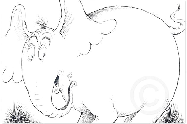 Horton Line Drawing PC 2003 Limited Edition Print by Dr. Seuss