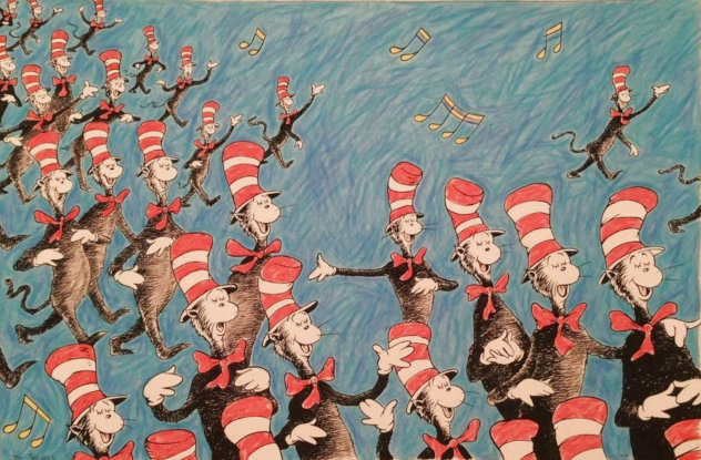 Singing Cats 2002 - Huge Limited Edition Print by Dr. Seuss