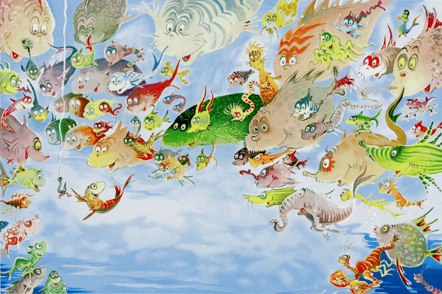 Plethora of Fish CP - Huge Limited Edition Print by Dr. Seuss
