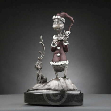 Grinch: Maquette Bronze Sculpture 11 in - Christmas Sculpture - Dr. Seuss