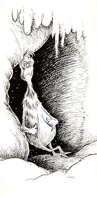 Grinch at Mt. Crumpit - Huge Mural Size Limited Edition Print by Dr. Seuss