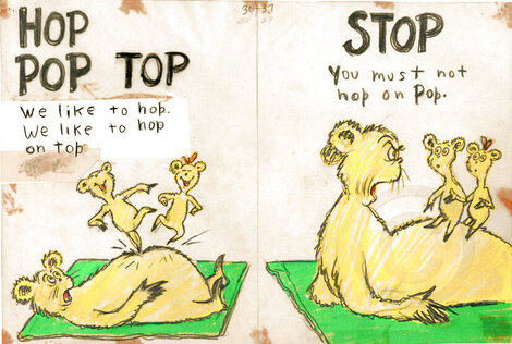 Hop Pop Top Diptych 2015 Limited Edition Print - Dr. Seuss