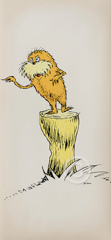 50th Anniversary: Lorax - Huge Limited Edition Print - Dr. Seuss