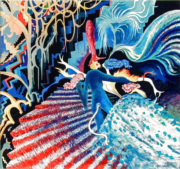 Cat Carnival in West Venice 1998 - Serigraph on Canvas - Italy Limited Edition Print - Dr. Seuss