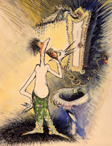 Self Portrait of a Young Man Shaving 1999 Limited Edition Print - Dr. Seuss