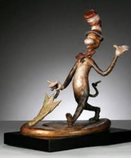 Cat in the Hat Maquette Bronze Sculpture 15 in Sculpture - Dr. Seuss Cat in the Hat Maquette Bronze Sculpture 15 in Sculpture - Dr. Seuss