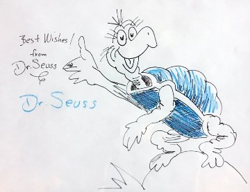 Yertle the Turtle Drawing 1970 21x19 Works on Paper (not prints) - Dr. Seuss Yertle the Turtle Drawing 1970 21x19 Works on Paper (not prints) - Dr. Seuss