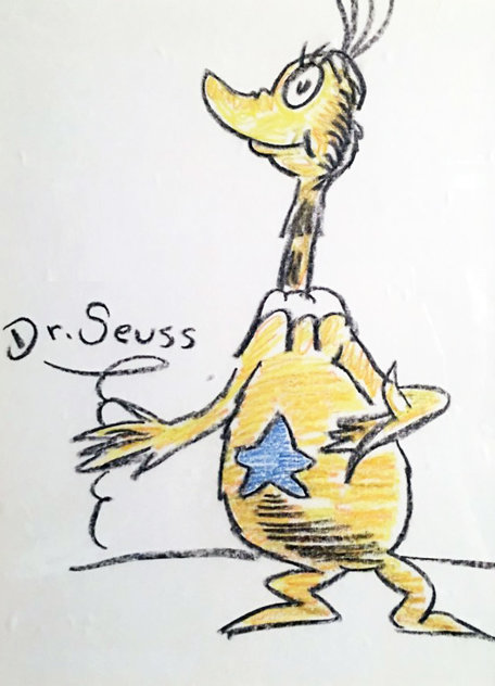 Starbelly Sneetch 1970 19x21 Works on Paper (not prints) by Dr. Seuss
