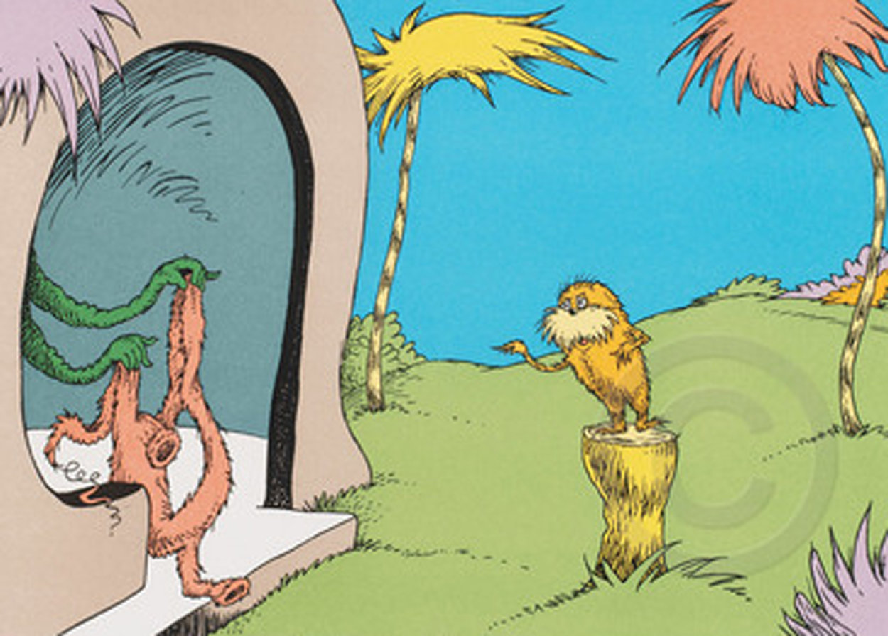 I Am the Lorax I Speak For the Trees 1998 Limited Edition Print by Dr. Seuss