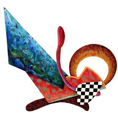 Blissed Out - 1997 42x40 - Huge - Unique  - On Wood Sculpture - Jonas Gerard