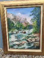 Fontaine De Vaucluse 2002 30x24 Original Painting by Marie-Ange Gerodez - 2 Fontaine De Vaucluse 2002 30x24 Original Painting by Marie-Ange Gerodez - 2