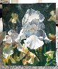 White Iris with Ochre 1997 40x30 - Huge Original Painting by Michael Gerry - 1