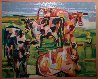Curious Cows 2002 31x39 Original Painting by David Gerstein - 1 Curious Cows 2002 31x39 Original Painting by David Gerstein - 1