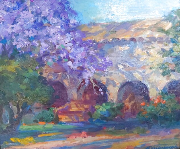 Jacaranda Antigua 1996 16x19 - Capistrano Original Painting by Lynn Gertenbach