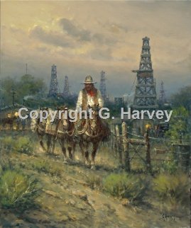 Oil Field Cowhands 2009 Limited Edition Print - G. Harvey Oil Field Cowhands 2009 Limited Edition Print - G. Harvey