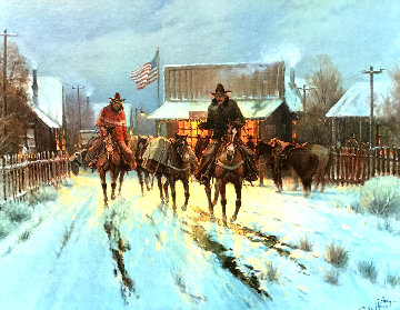 Trading at the General Store 1983 Limited Edition Print - G. Harvey