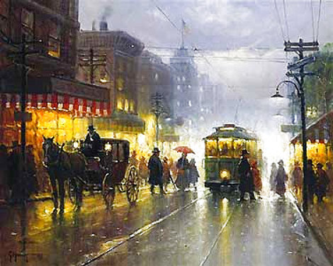 Broadway Trolly 1993 - New York, NYC Limited Edition Print - G. Harvey