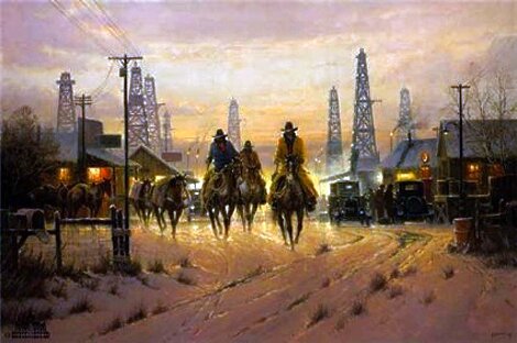 When Cowboys Don’t Change 1995 - Signed Twice - Texas Limited Edition Print - G. Harvey