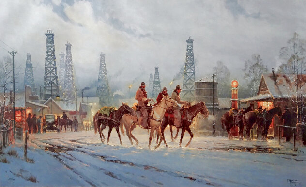 When Leases Change 1991 - Huge - Texas Limited Edition Print by G. Harvey