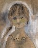 Untitled (Girl in Gold) 1965 37x31 Original Painting by Gino Hollander - 0