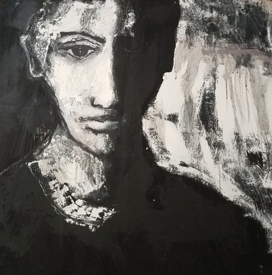 Face of Spain 25x25 Original Painting by Gino Hollander Face of Spain 25x25 Original Painting by Gino Hollander