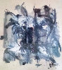 Untitled Abstract Expressionist Painting  1985 16x18 Works on Paper (not prints) by Gino Hollander - 0
