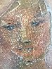 Young Girl's Face 1965 25x41 Huge Original Painting by Gino Hollander - 2