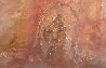 Young Girl's Face 1965 25x41 Huge Original Painting by Gino Hollander - 8