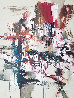 Untitled Abstract Expressionist Painting 1966 25x19 Original Painting by Gino Hollander - 0