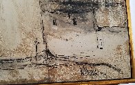 Untitled - (Pueblos) 1966 21x31 Original Painting by Gino Hollander - 2 Untitled - (Pueblos) 1966 21x31 Original Painting by Gino Hollander - 2