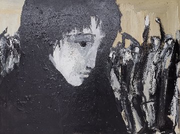 Untitled (Portrait of a Woman) 1983 32x42 Super Huge Original Painting - Gino Hollander Untitled (Portrait of a Woman) 1983 32x42 Super Huge Original Painting - Gino Hollander