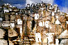 Untitled Cityscape 1994 48x71 - Huge Mural Size Original Painting by Gino Hollander - 0