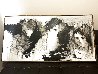 Untitled Figurative Abstract 1971 34x68 - Huge Mural Size Original Painting by Gino Hollander - 2