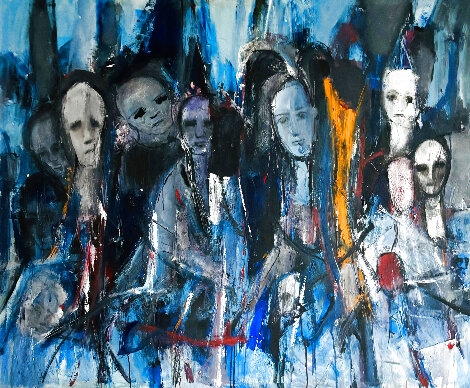 Be Damned #3 Purple 1962 50x62 - Huge - EARLY Original Painting - Gino Hollander