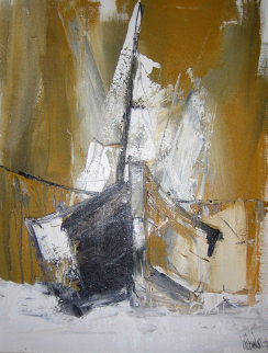 Untitled VI 1979 42x32 Original Painting - Gino Hollander Untitled VI 1979 42x32 Original Painting - Gino Hollander