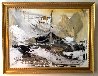 Untitled V 1977 31x41 Huge - Italy Original Painting by Gino Hollander - 1