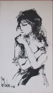 Untitled (Portrait) 1968 Original Painting - Gino Hollander Untitled (Portrait) 1968 Original Painting - Gino Hollander