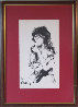 Untitled (Portrait) 1968 9x5 Original Painting by Gino Hollander - 1