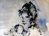 Untitled (Portrait of a Girl) 1970 10x12 Original Painting by Gino Hollander - 0
