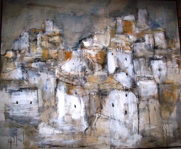 Pueblos 1967 60x73 Super Huge Original Painting - Gino Hollander Pueblos 1967 60x73 Super Huge Original Painting - Gino Hollander
