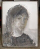 Young Woman 1965 42x33 - Huge Original Painting by Gino Hollander - 1