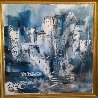 Untitled Blue Village 1978 43x23  Huge - Morocco Original Painting by Gino Hollander - 1