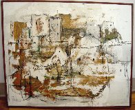 Absract Dwelling 1967 25x30 Original Painting by Gino Hollander - 1 Absract Dwelling 1967 25x30 Original Painting by Gino Hollander - 1