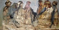 Five Women 1969 21x41 Huge Original Painting by Gino Hollander - 0