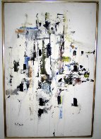 Abstract Dwelling II 1968 31x21 Original Painting by Gino Hollander - 1 Abstract Dwelling II 1968 31x21 Original Painting by Gino Hollander - 1