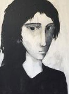 Untitled Head of a Man II 1984 38x30 Original Painting - Gino Hollander Untitled Head of a Man II 1984 38x30 Original Painting - Gino Hollander