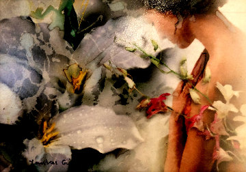 Conscientious Dialogue Study 2005 19x22 Original Painting - Yankel Ginzburg Conscientious Dialogue Study 2005 19x22 Original Painting - Yankel Ginzburg