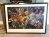 Untitled Abstract on Black 1984 - Huge Limited Edition Print by Yankel Ginzburg - 2