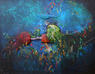 Untitled Painting 1975 22x28 Original Painting by Yankel Ginzburg - 0 Untitled Painting 1975 22x28 Original Painting by Yankel Ginzburg - 0