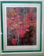 Twilight in My Garden 1987 Limited Edition Print by Yankel Ginzburg - 1 Twilight in My Garden 1987 Limited Edition Print by Yankel Ginzburg - 1